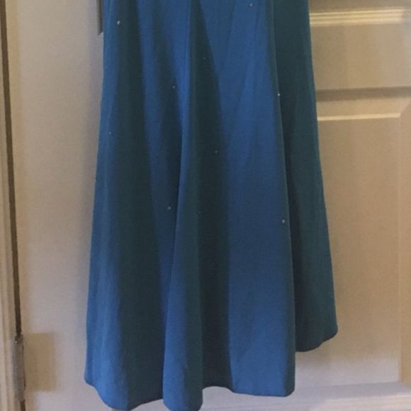 Blue color dress with sequins - Picture 4 of 8